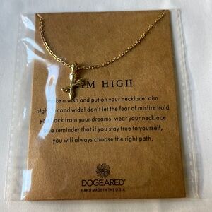Dogeared gold Aim High Necklace